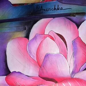 Anuschka Multicolor Floral Shoulder Bag